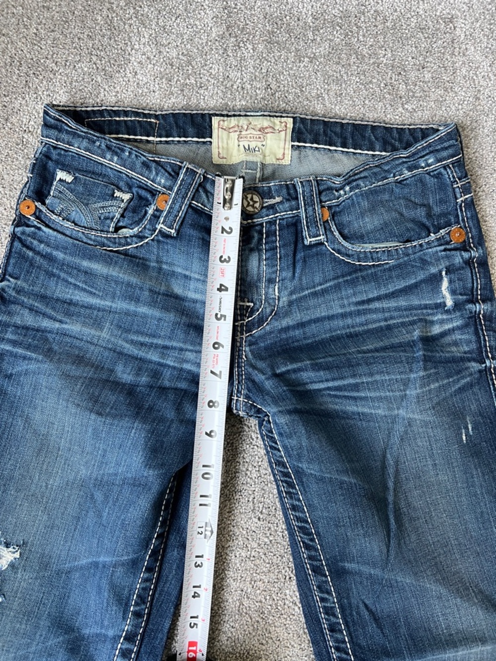 Big star “miki” Dark Wash Bootcut Jeans 26R - Picture 7 of 11
